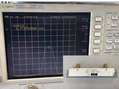 Band Pass Filter 6.9 GHz 155 MHz 2 dB