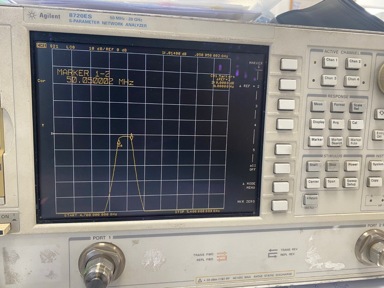Band Pass Filter 4.9 GHz 50 MHz BW 1.5 dB