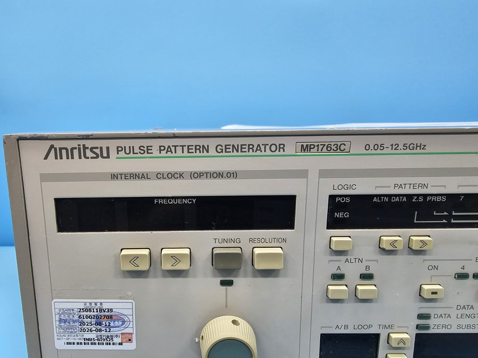 Anritsu MP1763C Pulse Pattern Generator 0.05-12.5GHz
