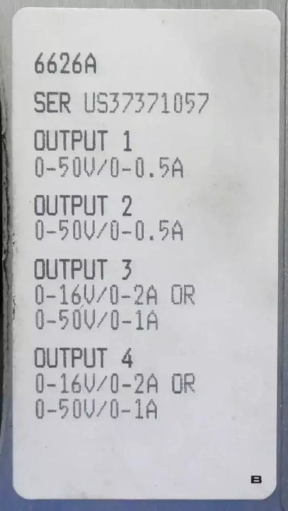 Agilent 6626A Programmable DC Power Supply