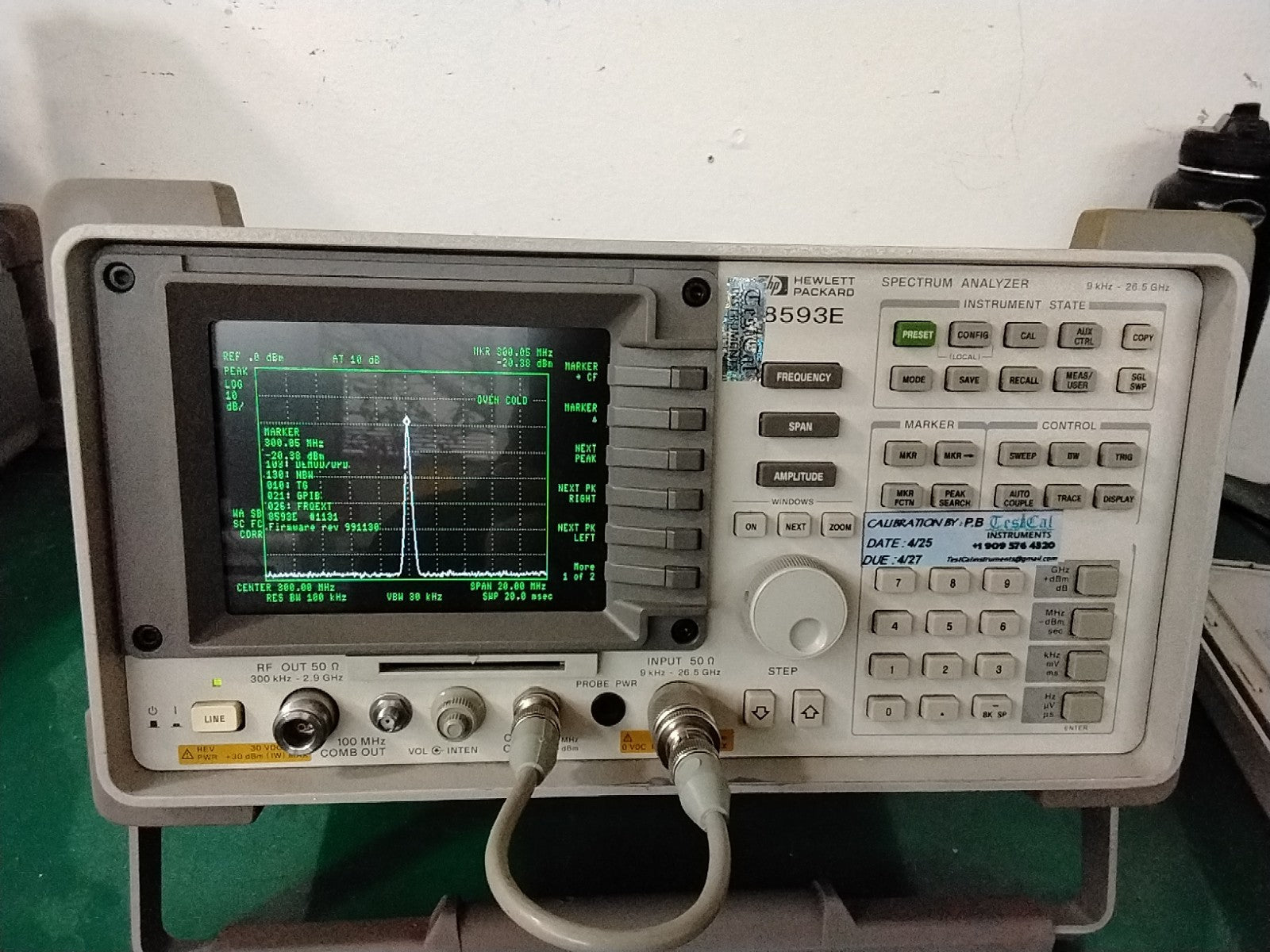 HP 8593E EMC Spectrum Analyzer 26.9GHz Calibrated