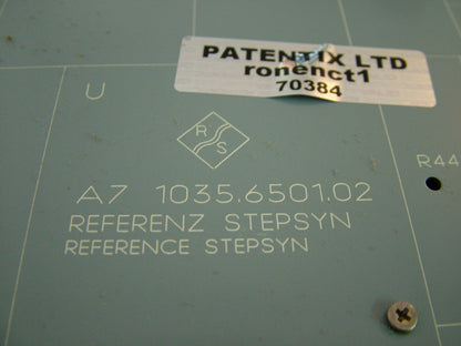Rohde A7 1035.6501.02 Reference STEPSYN Board