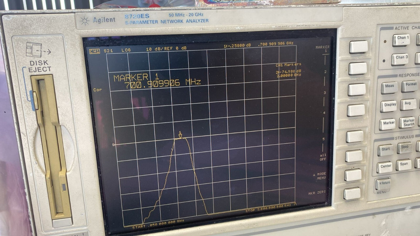 Band Pass Filter 700 MHz 130 MHz BW 0.2dB Loss