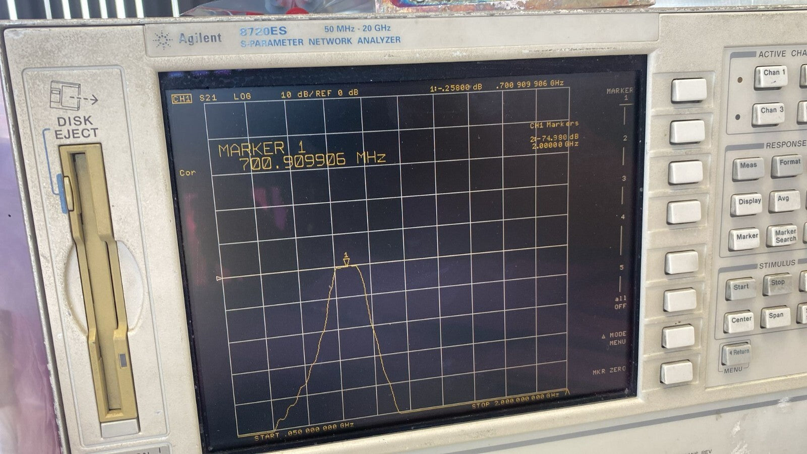 Band Pass Filter 700 MHz 130 MHz BW 0.2dB Loss