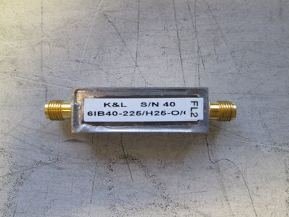 RF Band Pass Filter 205-253 MHz K&L 6IB40-225 Tested
