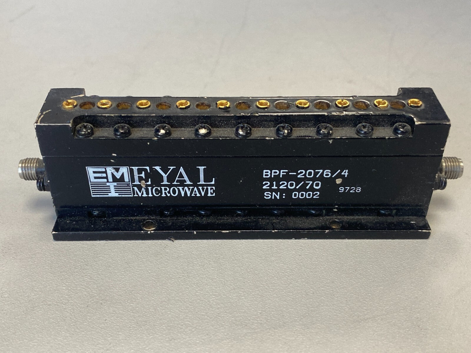 Band Pass Filter 2 GHz 220 MHz BW 0.2dB BPF-2076/4