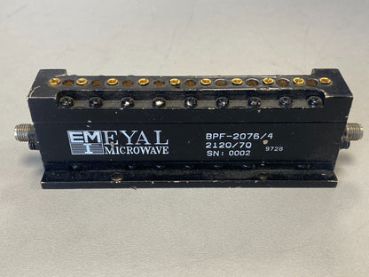 Band Pass Filter 2 GHz 220 MHz BW 0.2dB BPF-2076/4