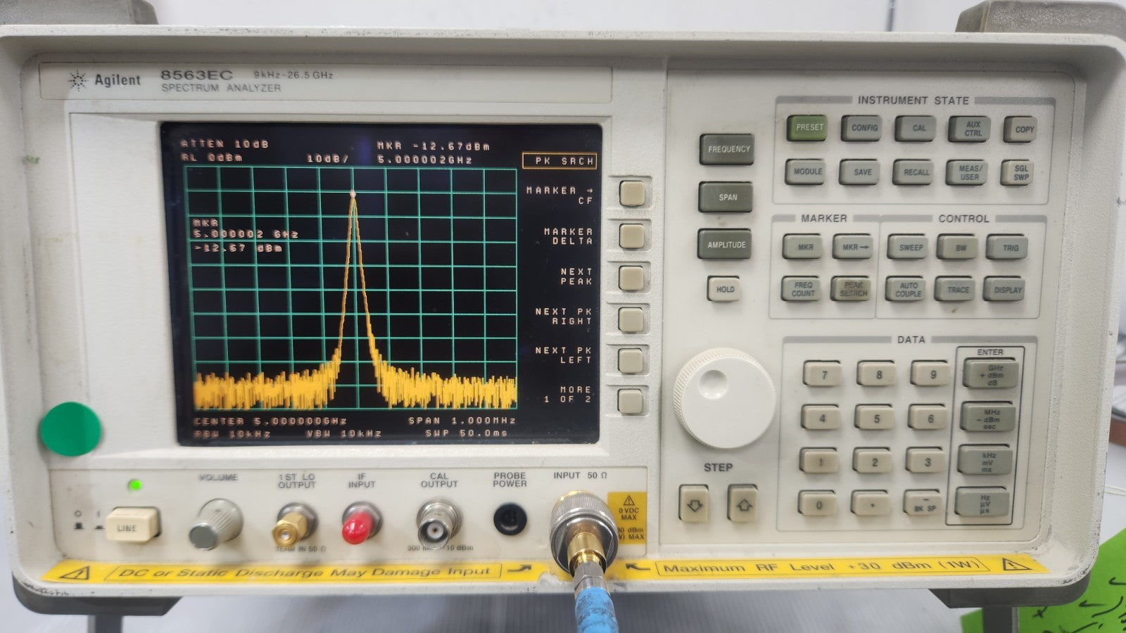 Agilent 8563EC 9kHz-26.5GHz Spectrum Analyzer Opt 007