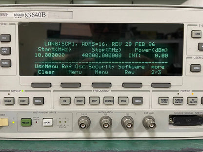 Agilent 83640B 10MHz-40GHz Signal Generator
