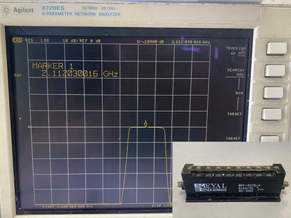Band Pass Filter 2 GHz 220 MHz BW 0.2dB BPF-2076/4