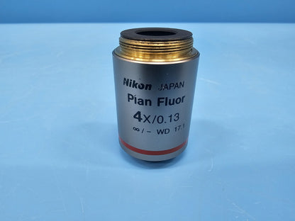 Nikon Plan Fluor 4X/0.13 Microscope Objective