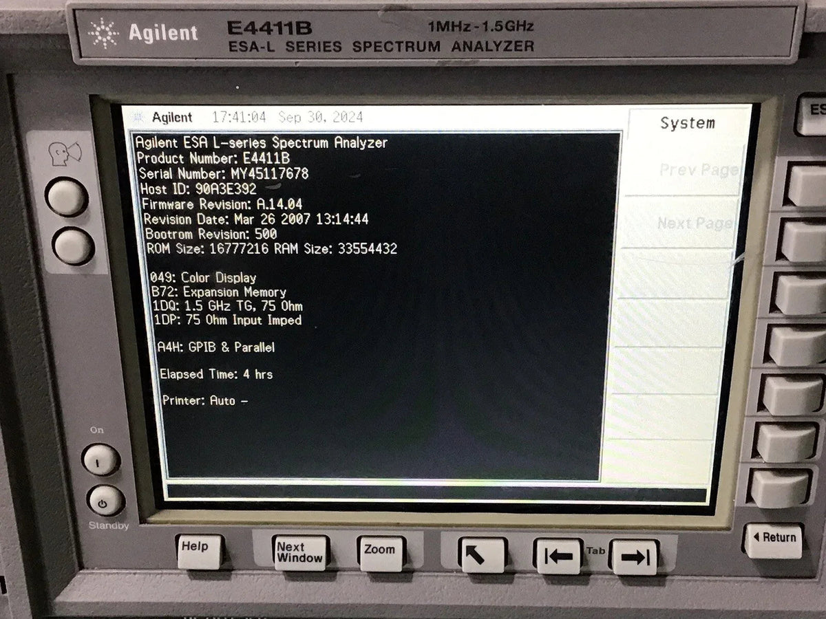 Agilent E4411B 3GHz Spectrum Analyzer