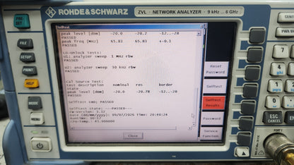 Rohde & Schwarz ZVL6 Vector Network Analyzer 9kHz-6GHz