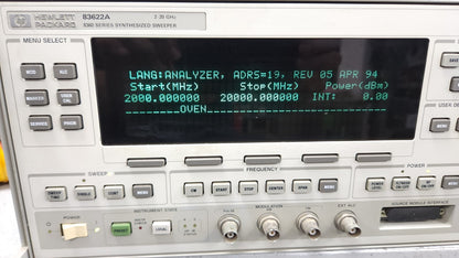 Agilent 83620A 836X0A/B 83650B Front Panel Display