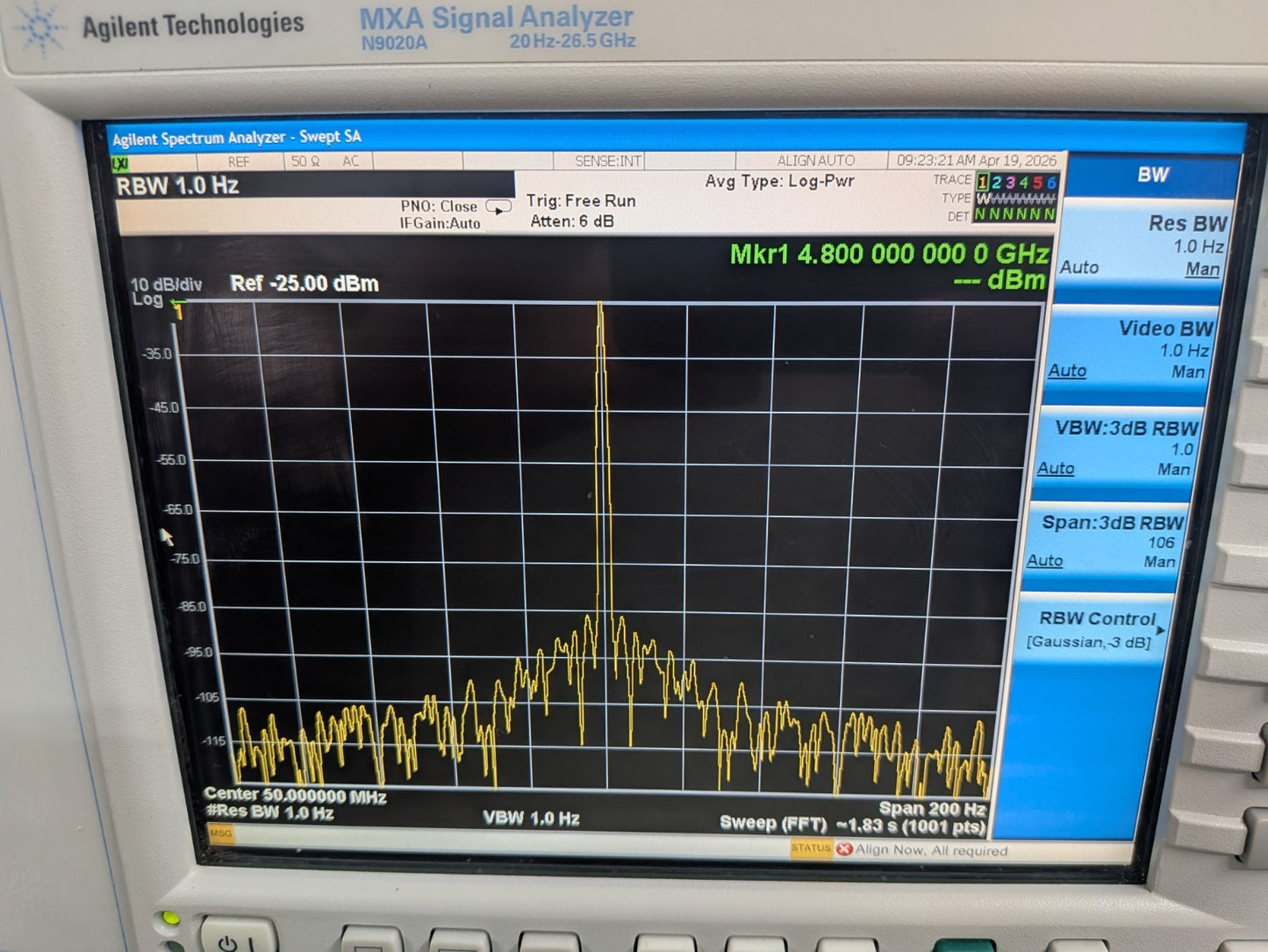Agilent Keysight N9020A 26.5 GHz MXA Spectrum Analyzer