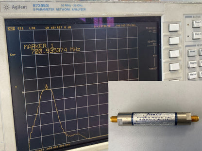 Band Pass Filter 700 MHz 250 MHz BW 0.1dB Loss