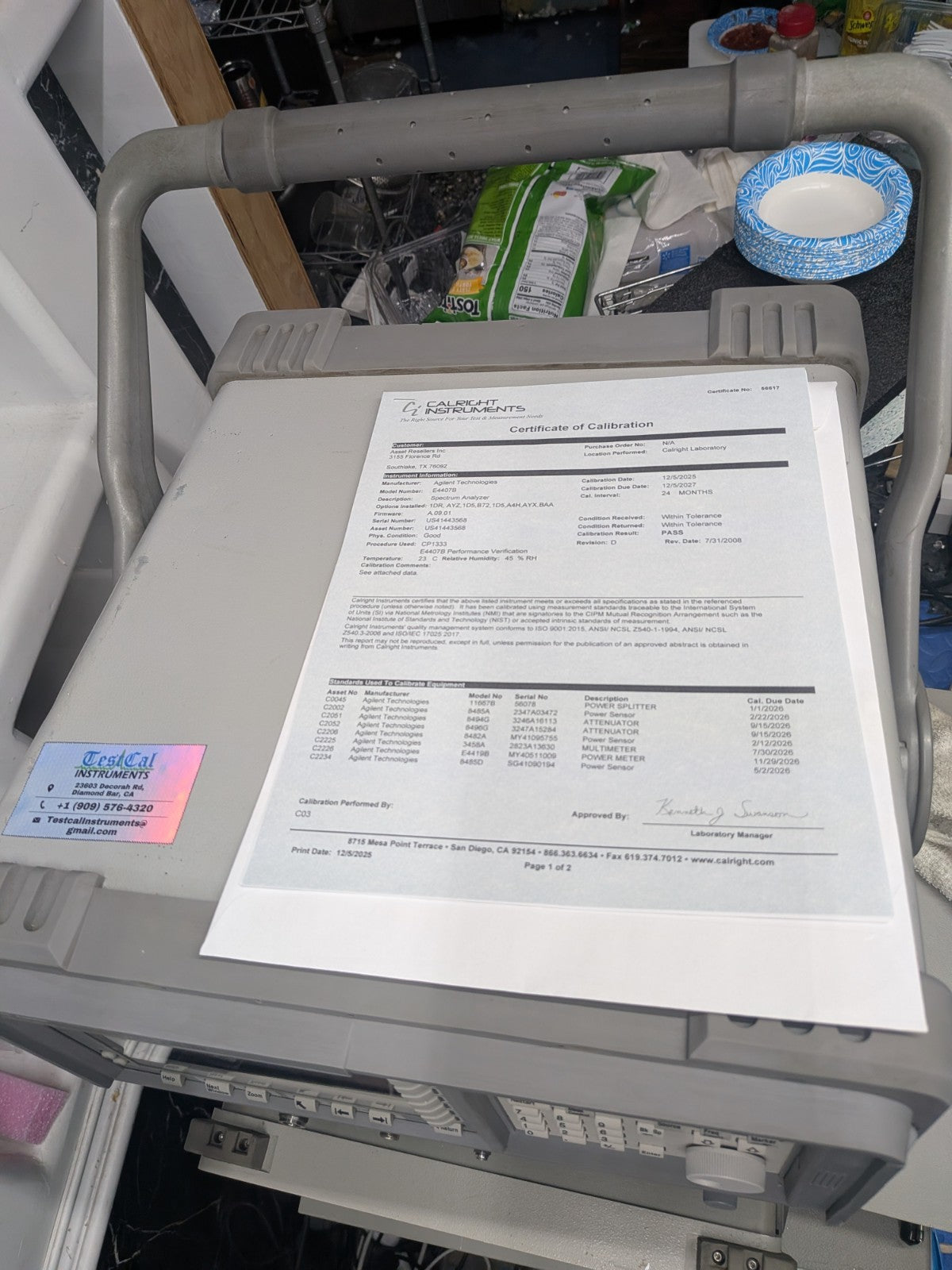 Agilent HP Keysight E4407B 26.9 GHz Spectrum Analyzer
