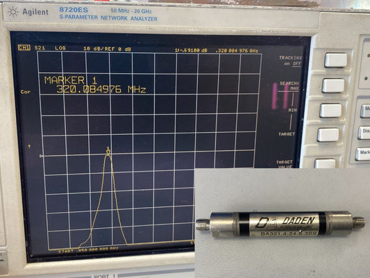 Band Pass Filter 320 MHz 20 MHz BW