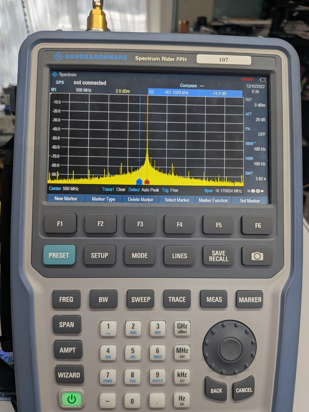 Rohde & Schwarz Handheld Spectrum Analyzer FPH Touchscreen