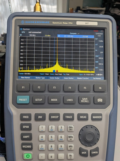 Rohde & Schwarz Handheld Spectrum Analyzer FPH Touchscreen
