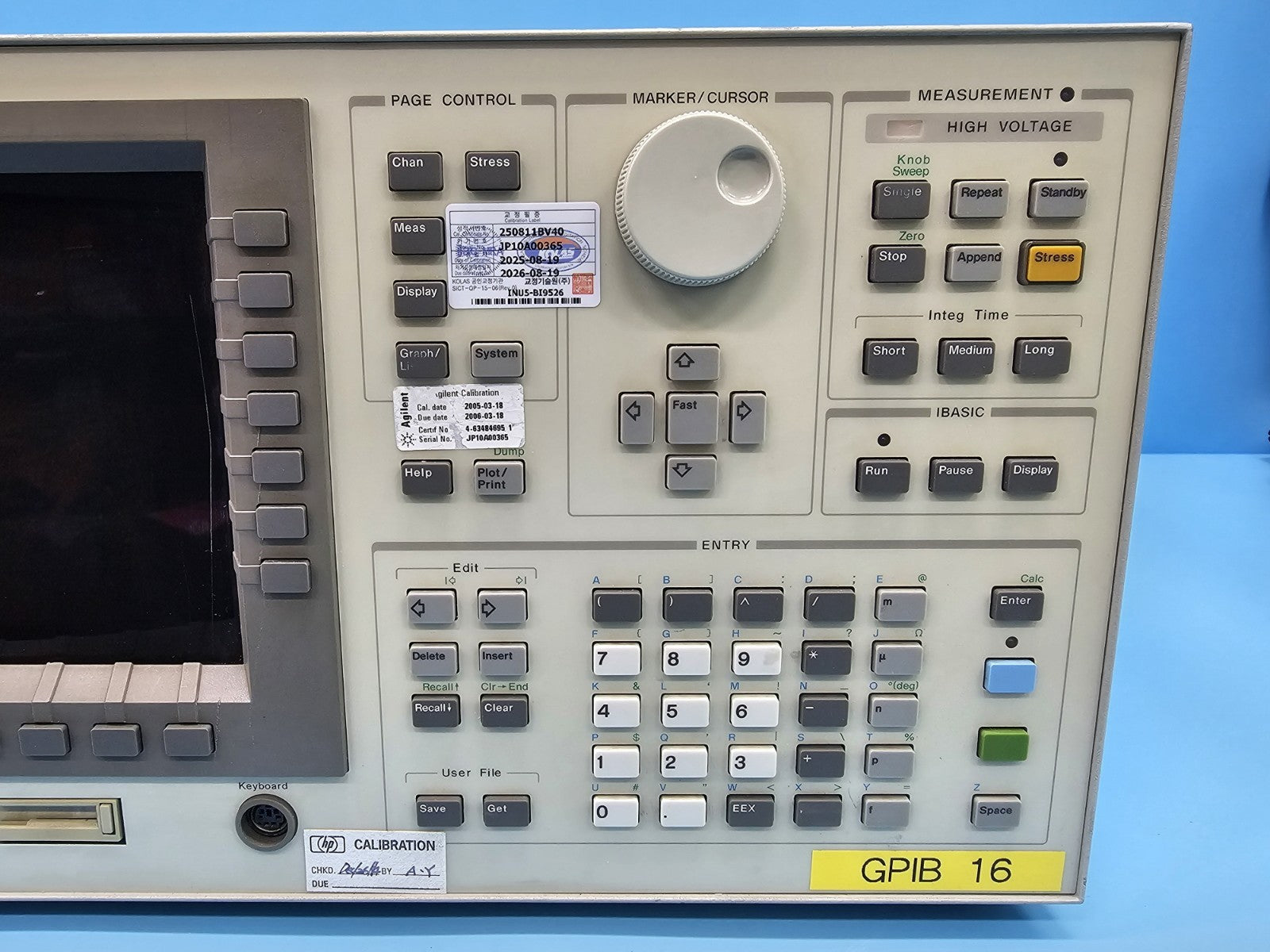 HP 4156A Semiconductor Parameter Analyzer Calibrated
