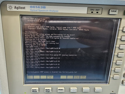Agilent 86143B Optical Spectrum Analyzer Option 020