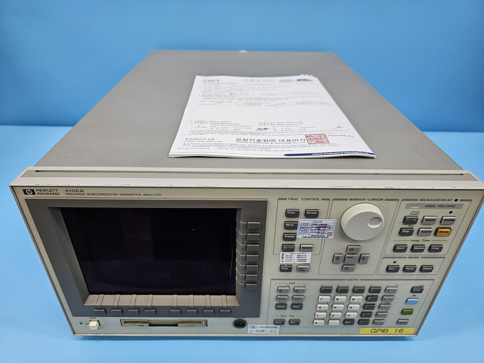 HP 4156A Semiconductor Parameter Analyzer Calibrated