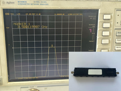 Band Pass Filter 3.5GHz BW 240MHz Loss 0dB G0809