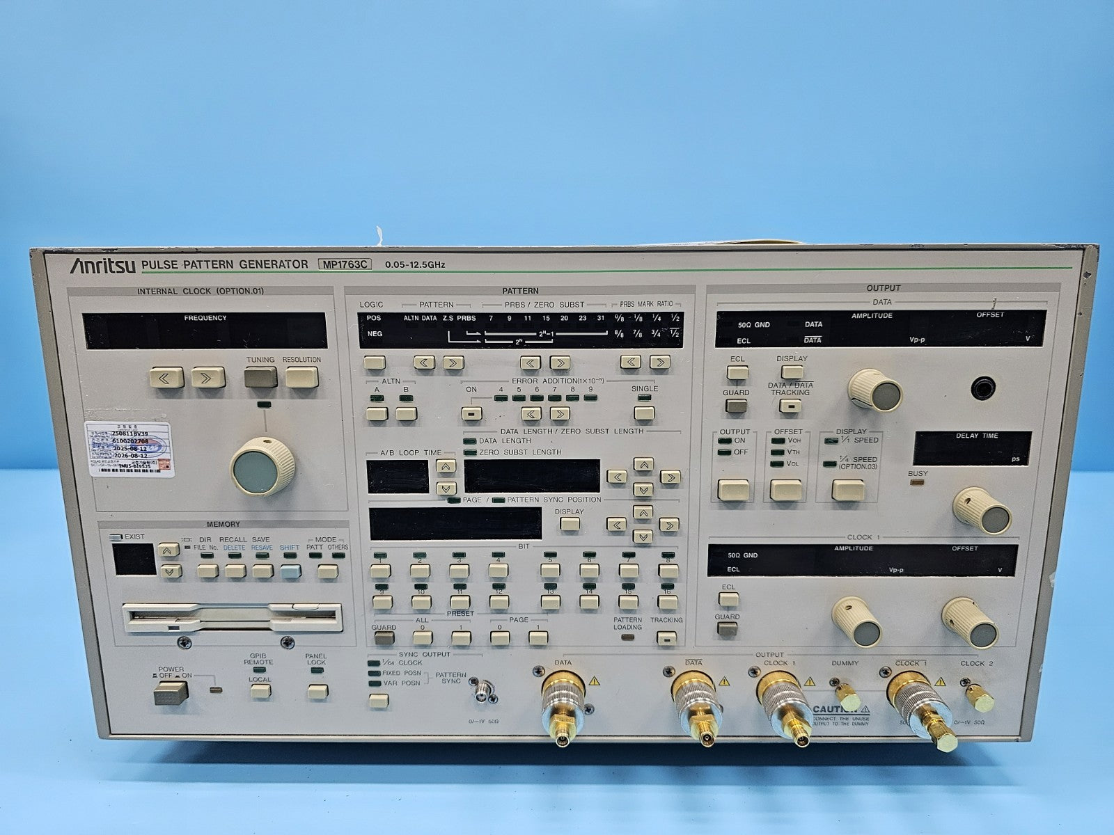 Anritsu MP1763C Pulse Pattern Generator 0.05-12.5GHz