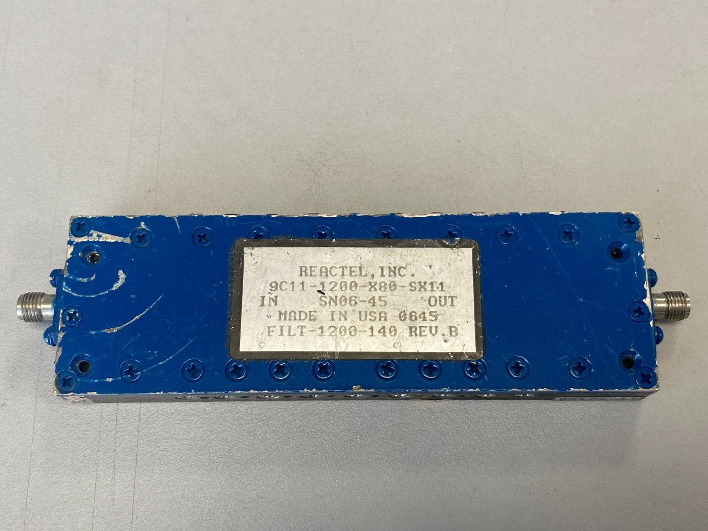 Band Pass Filter 1.2 GHz 165 MHz 1 dB