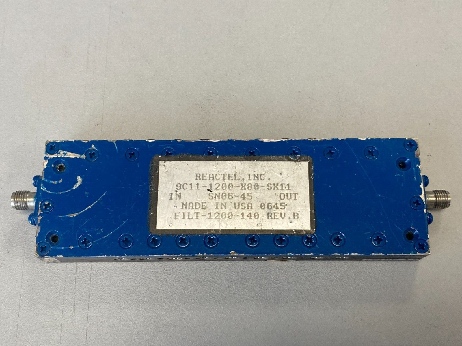 Band Pass Filter 1.2 GHz 165 MHz 1 dB