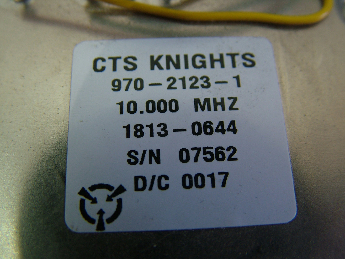 HP 1813-0644 CTS Knights 10MHz Oscillator 970-2123-1