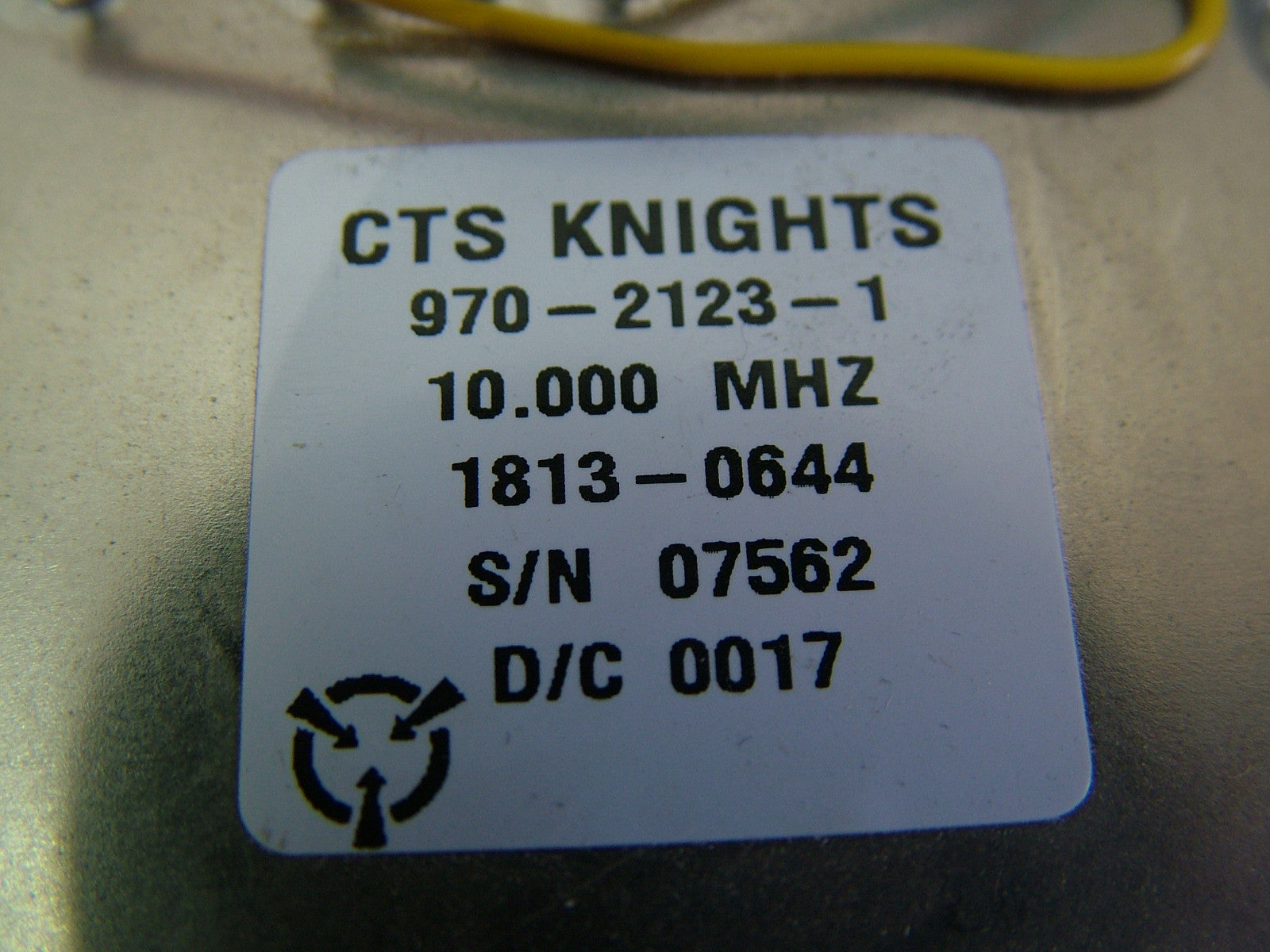 HP 1813-0644 CTS Knights 10MHz Oscillator 970-2123-1