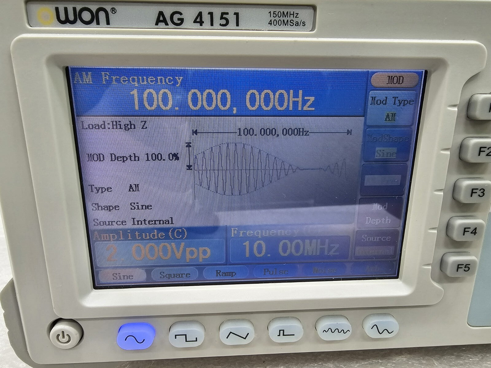 Owon AG4151 150MHz 400MSa/s Waveform Generator