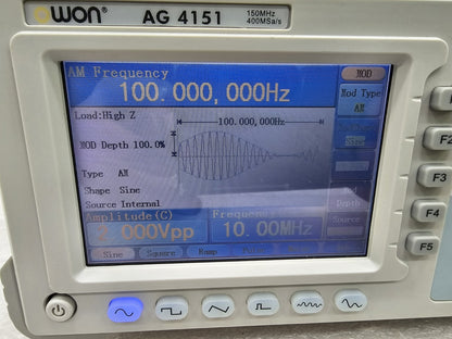 Owon AG4151 150MHz 400MSa/s Waveform Generator
