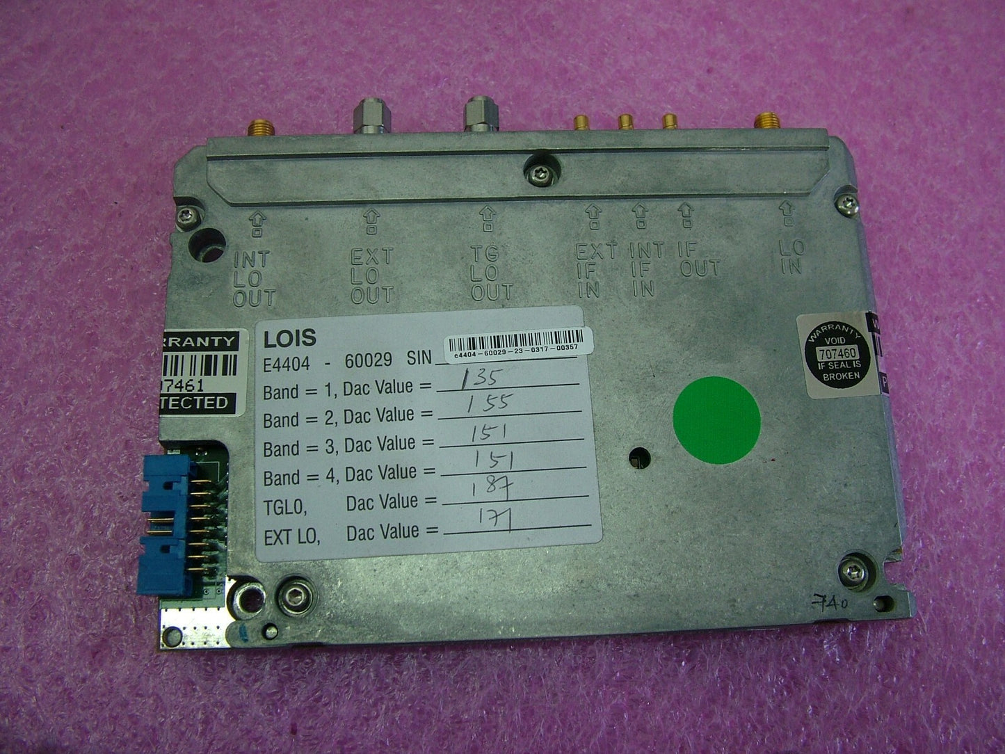 Agilent LOIS E4404-60025 for ESA-E E4407B E4405B