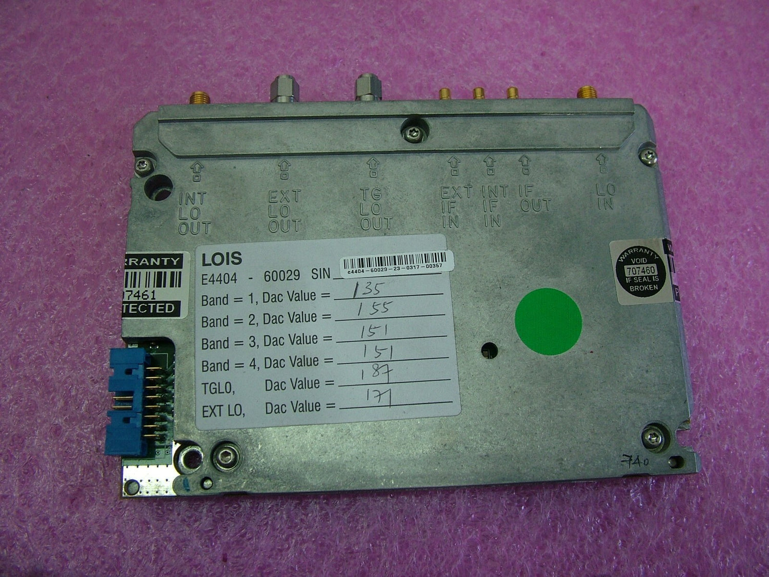 Agilent LOIS E4404-60025 for ESA-E E4407B E4405B