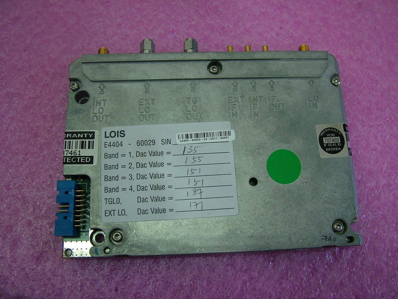 Agilent LOIS E4404-60025 for ESA-E E4407B E4405B