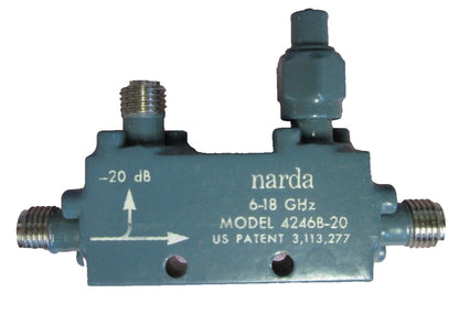 Directional Coupler 6-18 GHz 50W Narda 4246B-20 SMA New
