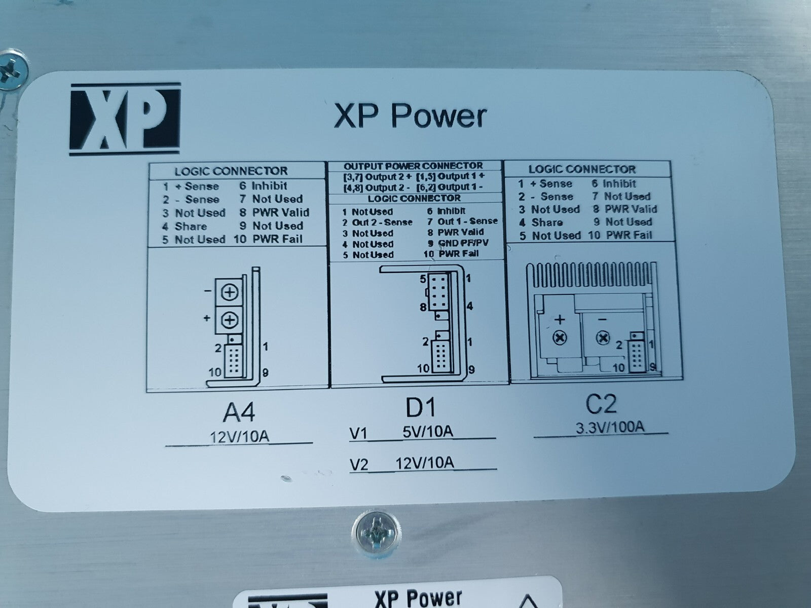 XP Power F8C2C2 Multi-Output 12V 5V 3.3V Supply