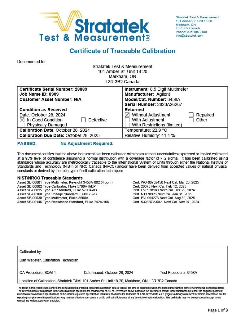 Agilent 3458A 8.5-Digit Multimeter