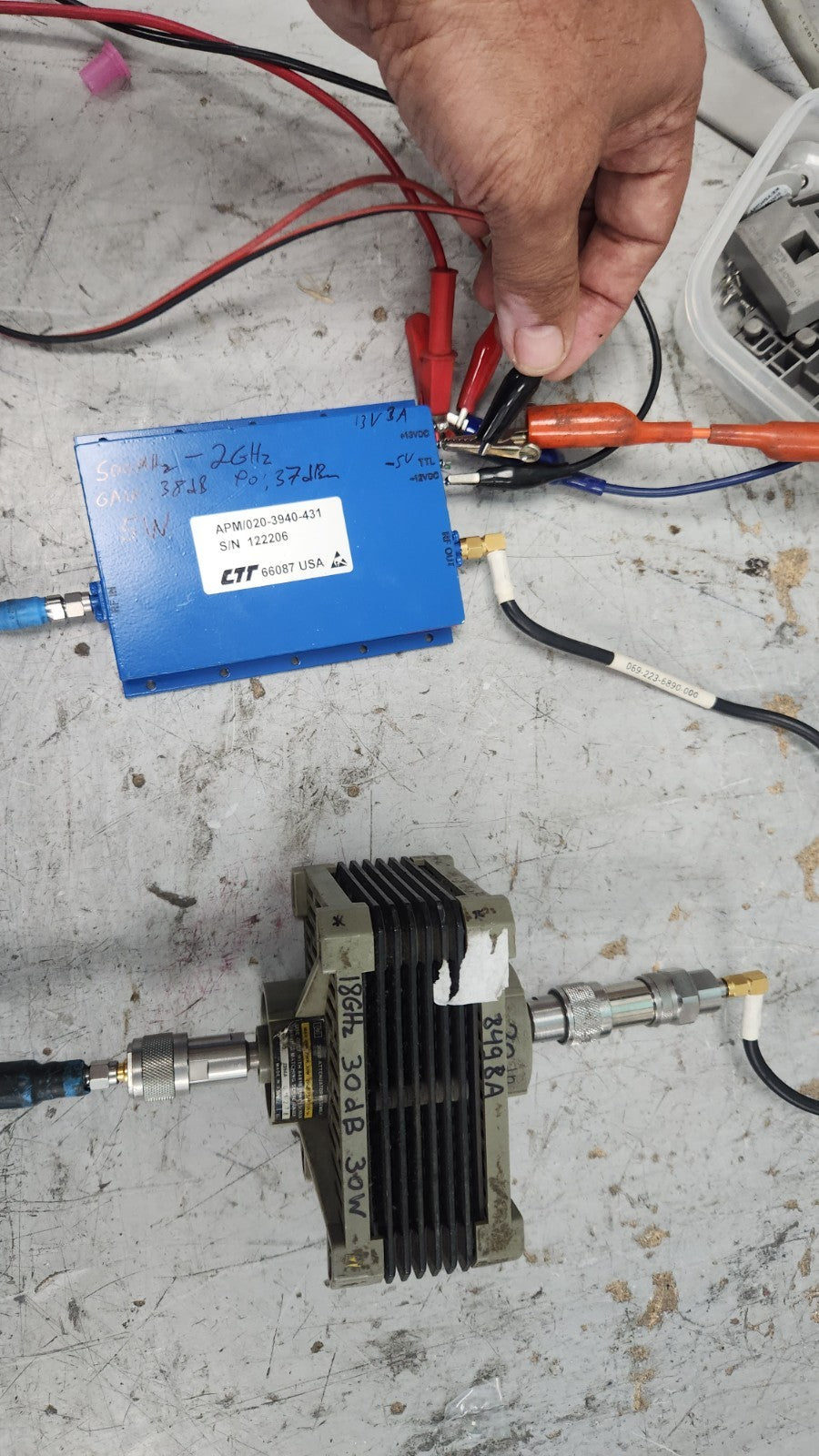 CTT Power Amplifier 0.5-2GHz 40dB 37dBm 5W RF