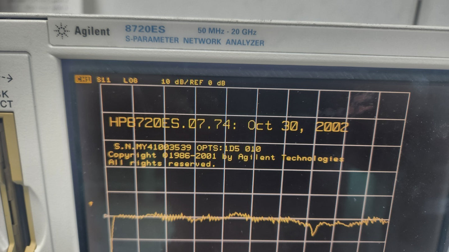 Agilent 8720ES S-Parameter Network Analyzer 50MHz-20GHz