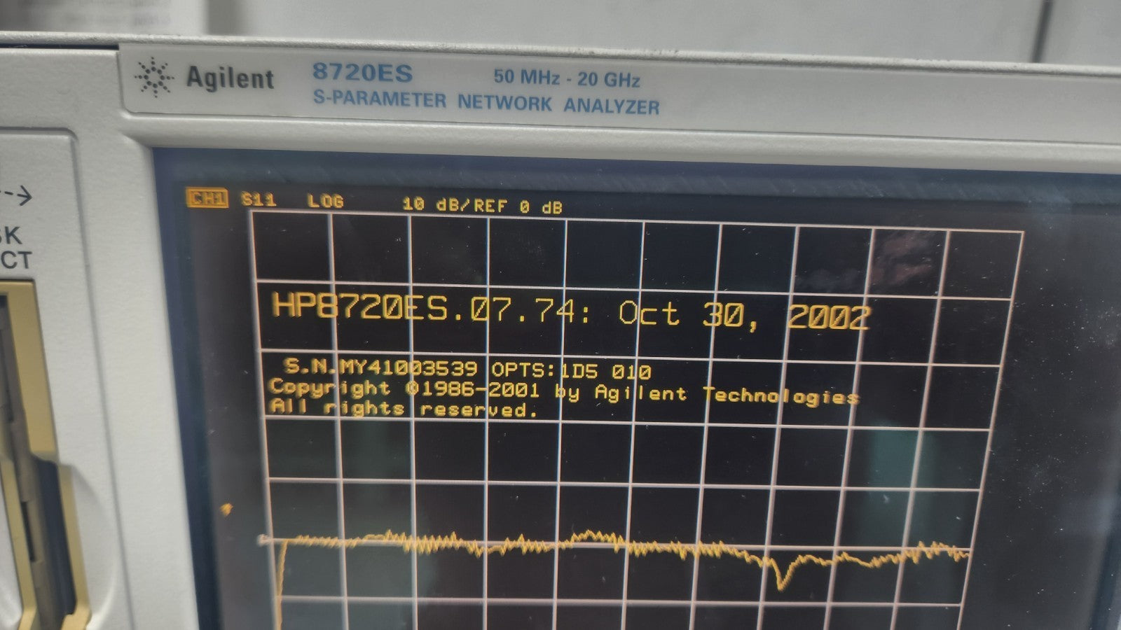 Agilent 8720ES S-Parameter Network Analyzer 50MHz-20GHz