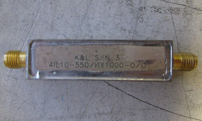 K&L 4IL10-550 Low Pass Filter DC-650 MHz