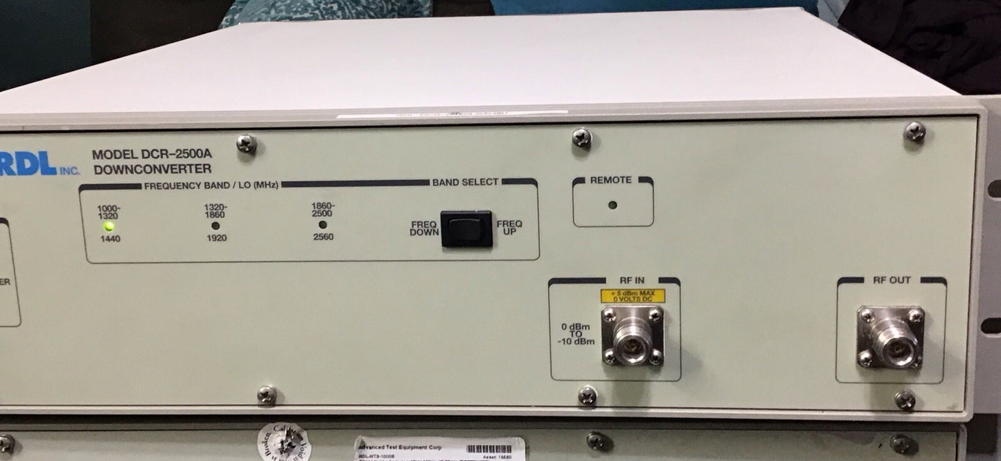 RDL MODEL DCR-2500A Downconverter Ultra Low Phase Noise