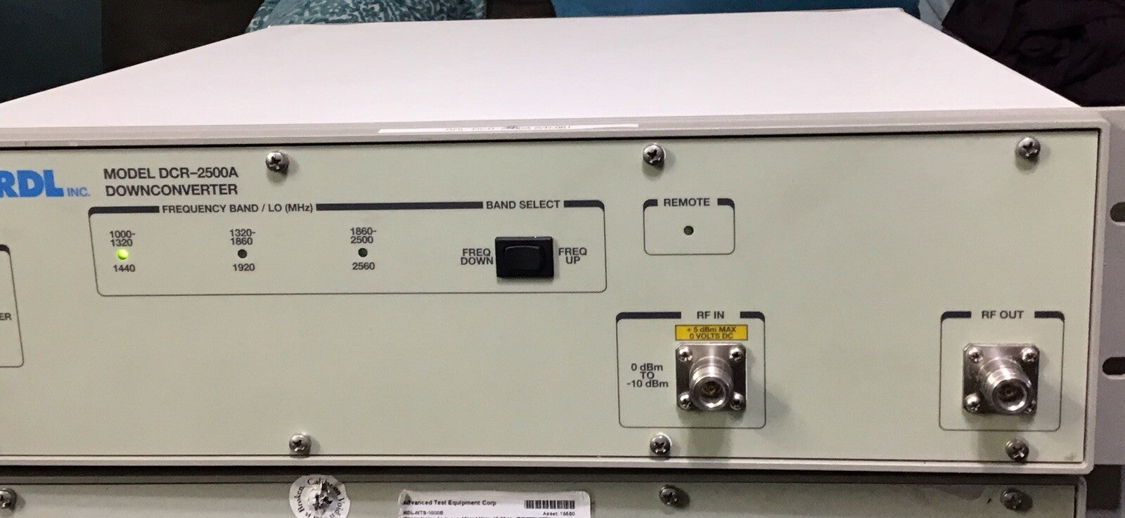 RDL MODEL DCR-2500A Downconverter Ultra Low Phase Noise