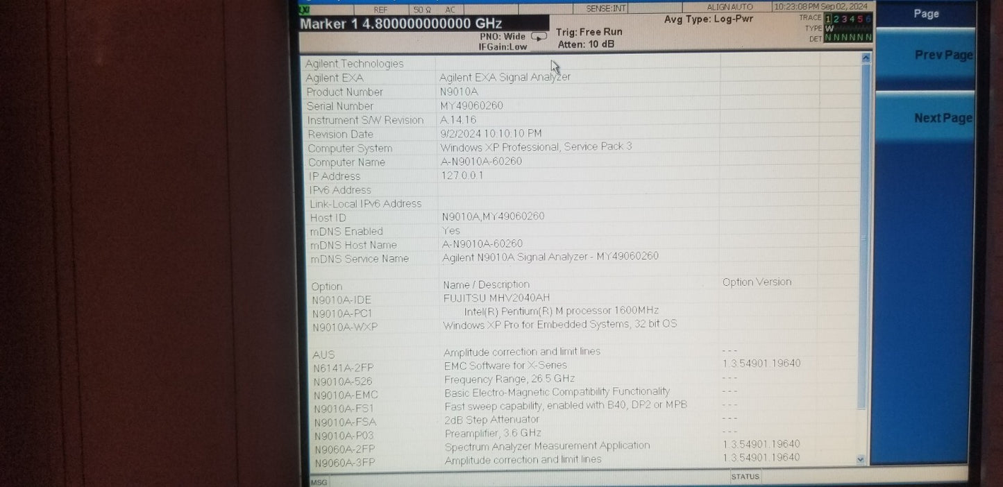 Agilent N9010A 26.5 GHz Signal Analyzer