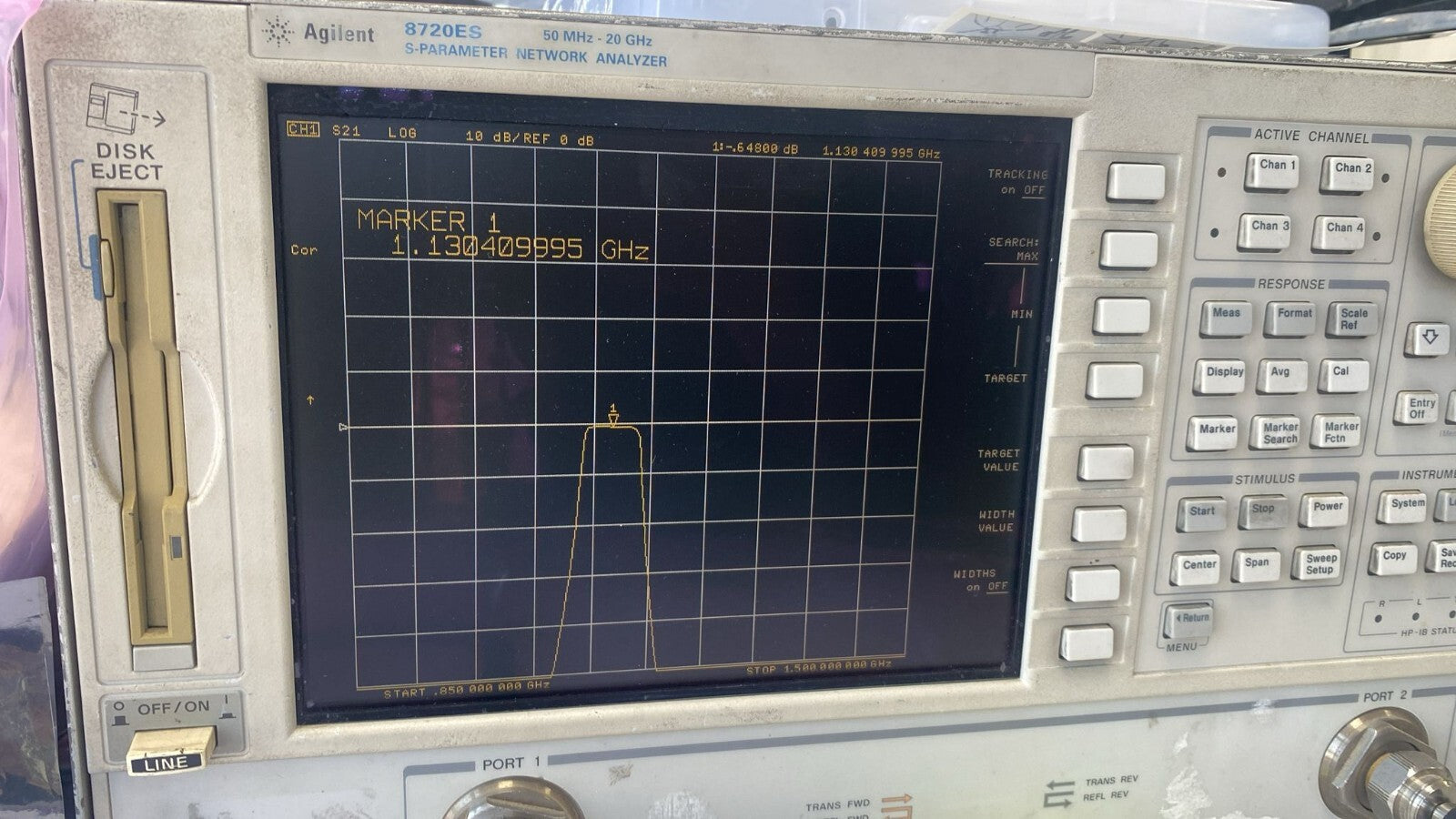 Band Pass Filter 1.1 GHz 60 MHz BW 0.5dB Loss