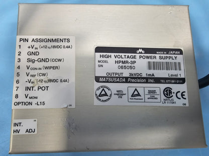 Matsusada HPMR-3P High Voltage Power Supply